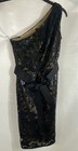 Tadashi Shoji Women's Black One Shoulder Sequin Lace Cocktail Dress Sz 4P — photo 1