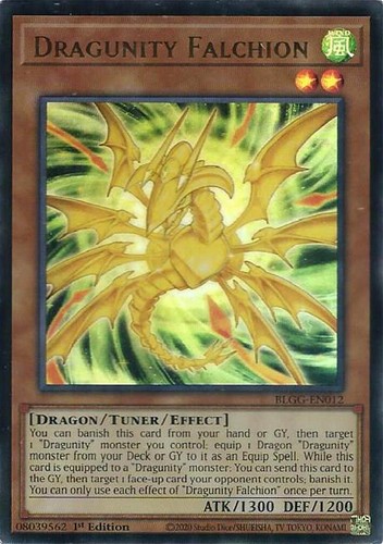 Dragunity Falchion BLGG-EN012 Battles of Legend: Glorious Gallery 1st Edition Ultra Rare