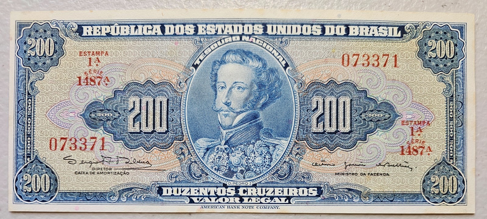 Brazil 200 Cruzeiros 1964 Unc