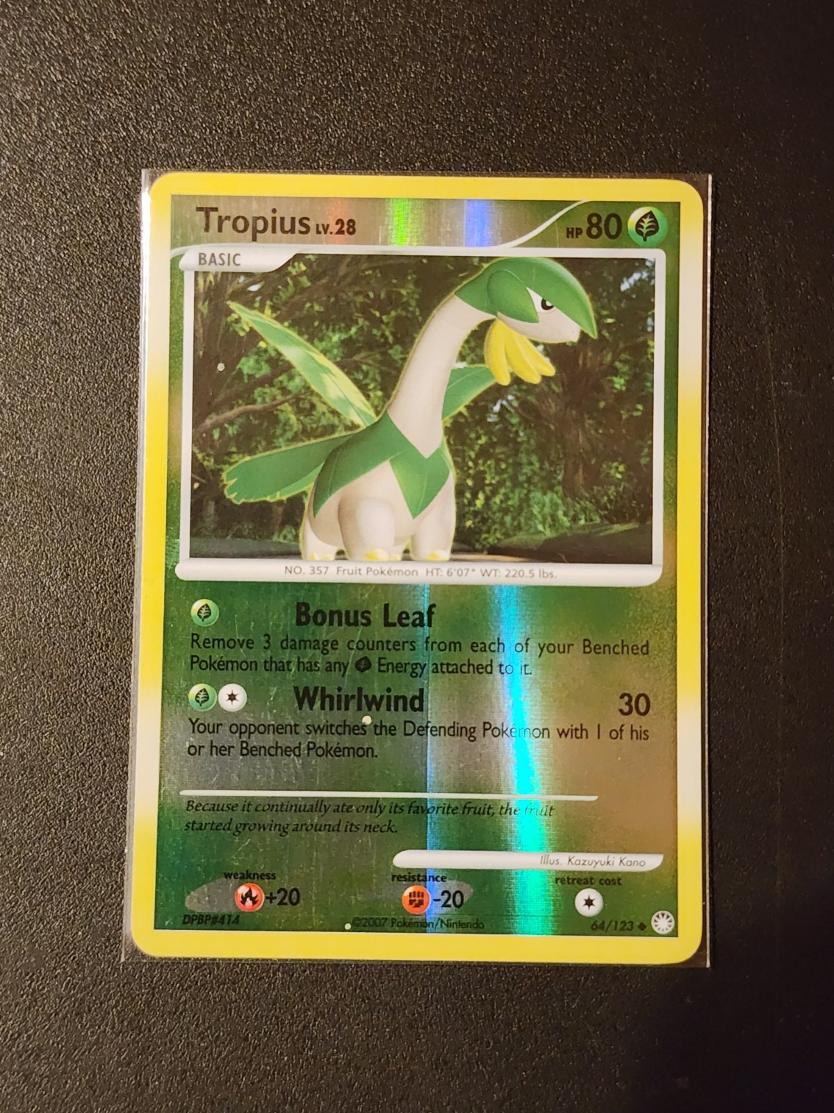 Tropius 64/123 Reverse Holo Pokemon Mysterious Treasures Diamond & Pearl NM
