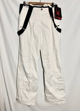Spyder Platinum Ruby White Women  s Snow Pants Size 10 NWT Thinsulate Waterproof