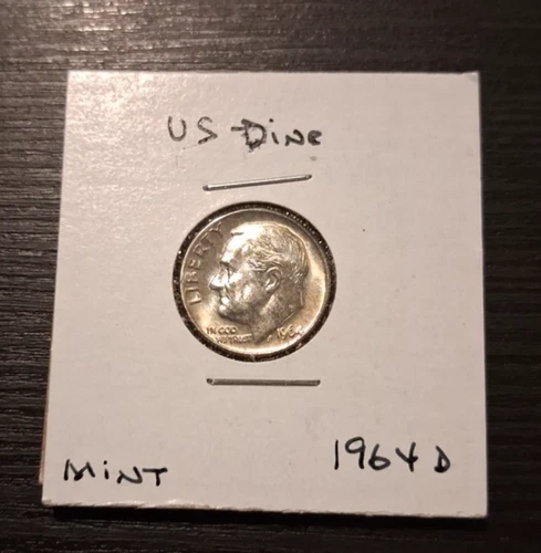 1964 D Roosevelt Dime BU Uncirculated Mint State 90% Silver (USbx) Free Shipping