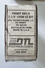 DTL TECHNOLOGIES REV.D 1-1/2" CODE-62 Split Flange Kit  P/N: FS6KIT