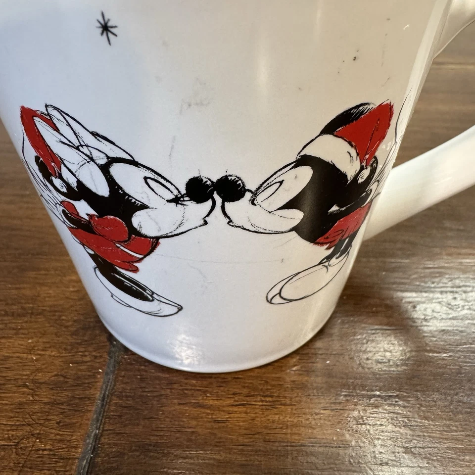 Disney Mickey y Minnie Mouse Navidad Vacaciones Besos Taza Café Taza Foto 2 de 4