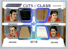 Mahovlich / Richard / Savard 2025-26 UD Engrained Cuts of Class Quads Stick /10