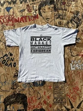 Vintage Black Market Caribbean T-Shirt Size Large Single Stitch Made In USA 90s