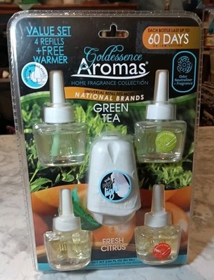 goldessence Aromas Plug In Air Freshener Scented Fragrance Green Tea & Citrus...