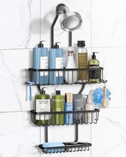 Shower Caddy Hanging - Never Rust Shower Hanging Organizer - Aluminum Black