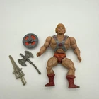 Vintage Complete He-Man Action Figure MOTU 1981 Taiwan Red Belt w/ Weapons
