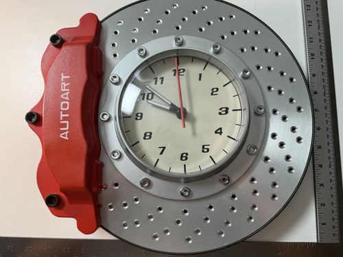 AutoArt Brake Rotor Wall Clock Automotive Garage Man Cave Decor 13.5 ...