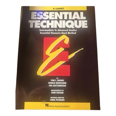 Essential Technique Bb Clarinet Book Intermediate Advanced Hal Leonard 1993 NOS