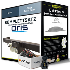 Für CITROEN Jumper Kasten/Bus Typ 230 Anhängerkupplung starr +eSatz 7pol 94- AHK