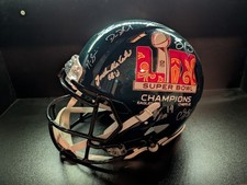 Eagles Super Bowl LIX Logo Champions Speed Authentic Helmet w/15 Autographs!