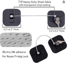 NEW IN BOX Refrigerator Door File Drawer Cabinet Lock with Keys Child Safe