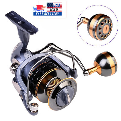 Spinning Fishing Reel 5.2:1 Max Drag 46lb High Speed Saltwater FreshWater