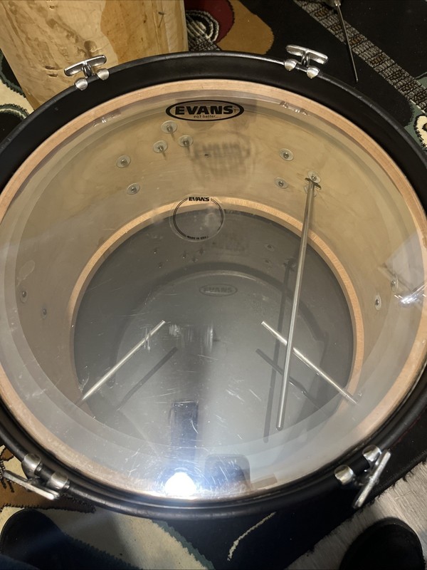 1960’s Premier Olympic 20 Bass Drum Blue Silk Pearl Finish