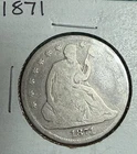 1871 Liberty Seated Half Dollar -Historic Coin- Very Good-Looking Coin!!! L@@K