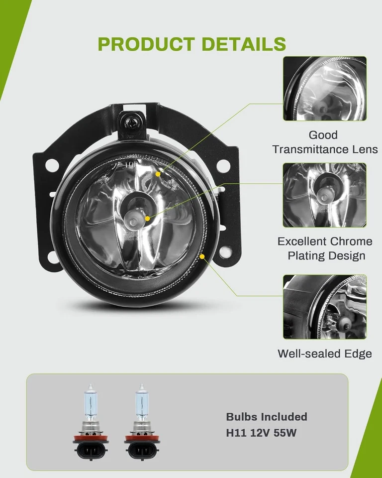 AUTOSAVER88 Fog Lights for 2010-2015 Mitsubishi Outlander 11-15 Outlander Sport Foto 4 de 4