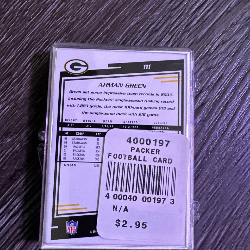 2003 Packer Score Cards LOT Green Bay Packers w/Case-Favre-Driver-Franks-Green++ - Image 2 of 4
