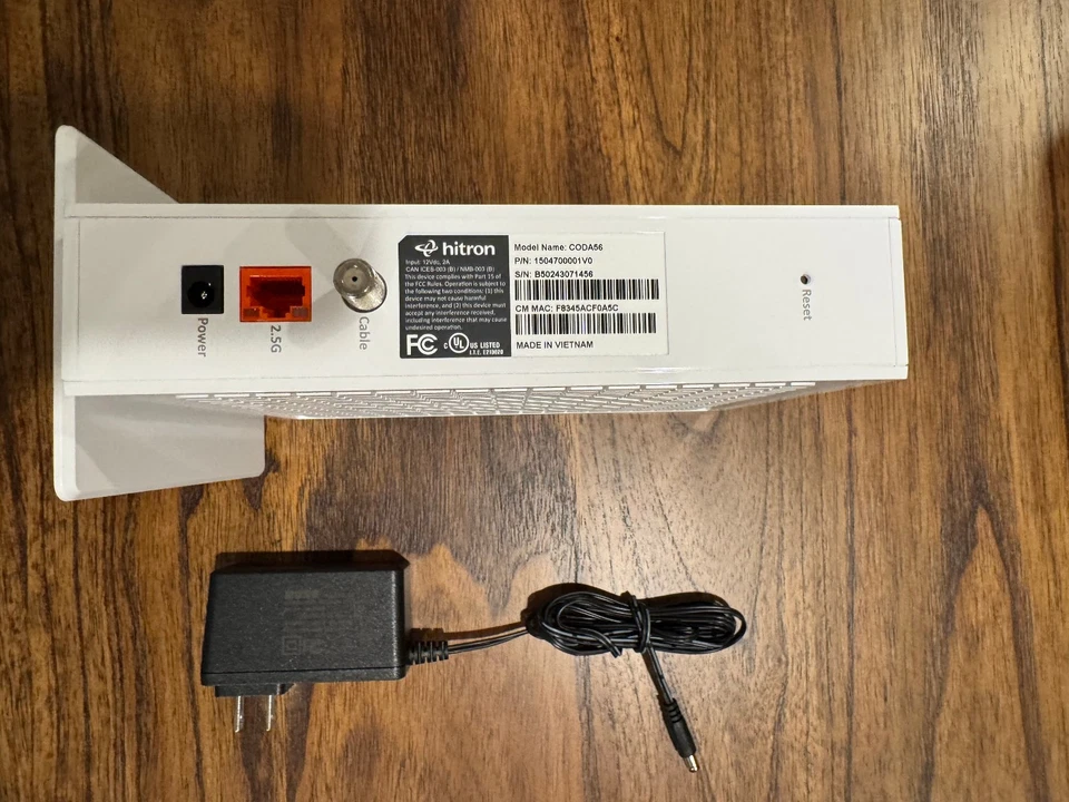Hitron CODA56 Multi-Gigabit DOCSIS 3.1 Modem | 2.5 Gbps Max Internet Speeds - Image 3 of 4