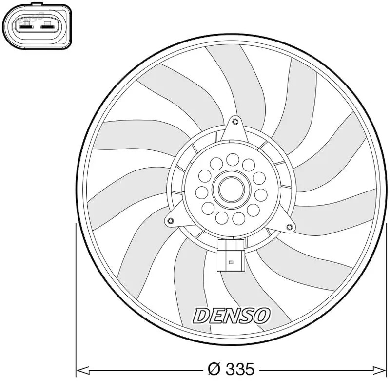 Denso Lüfter, Motorkühlung [Hersteller-Nr. DER02008] für Audi - Bild 2