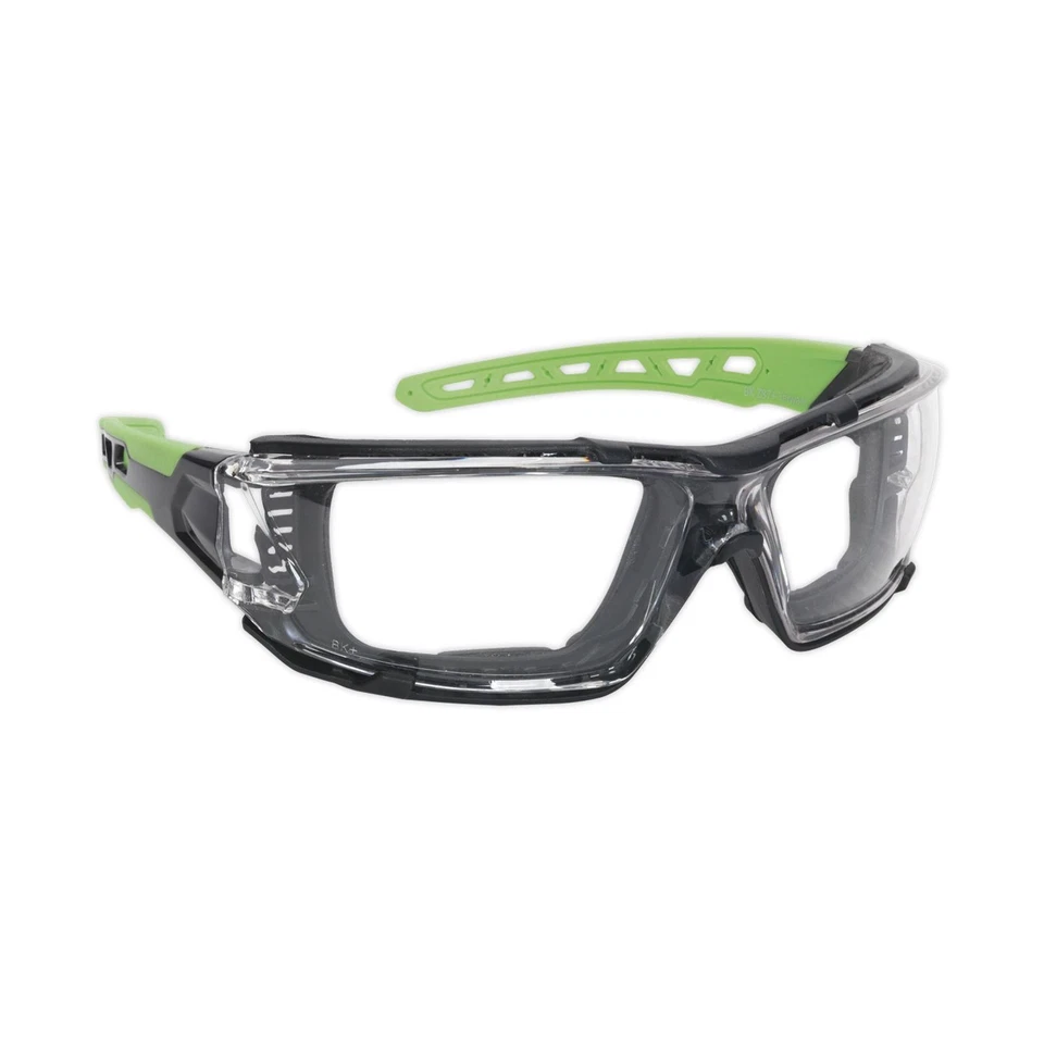 Sealey SSP68 Safety Glasses Spectacles EVA Foam Lining Clear Anti Scratch Lens - Image 3 of 4