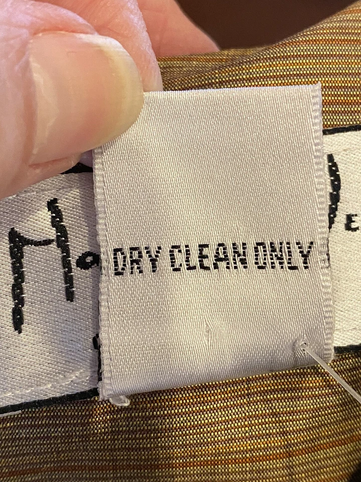 Mary McFadden 100% Silk Dress Size 10 Bronze Sleeveless Designer Sheath READ - Image 4 of 4