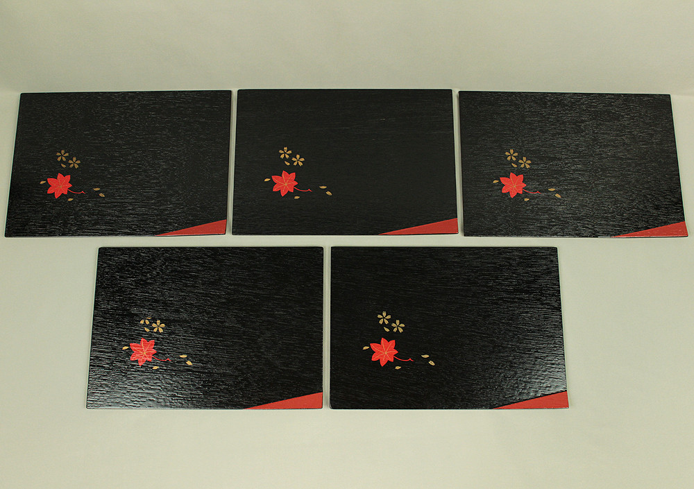 Tray (10) - Echizen Lacquerware Large and Small Square Tea Tray VA450
