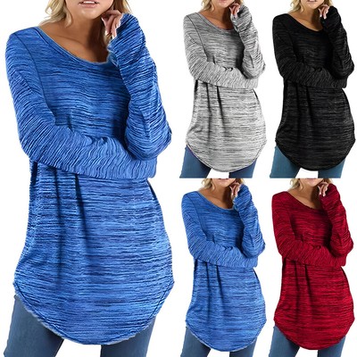 Plus Size Womens Long Sleeve T-Shirt Tunic Tops Ladies Casual Loose Blouse Shirt