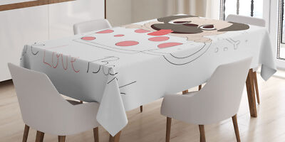 Mops Tischdecke Live Love Bark Wörter Lustig