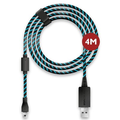 NEW Lioncast PS4 XBOX 1 Charging Cable 4 meter Blue/black