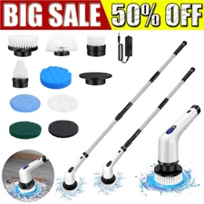 Electric Handheld Spin Scrubber Portable Cordless Cleaning Brush Shower Scrubber