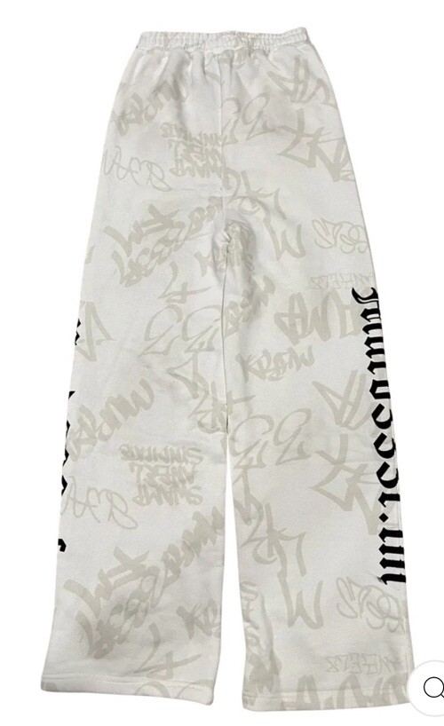 【mnem】Cus Bermuda Sweatpants MURD333R.FM Swamp Angels Syndicate Disn333Y Disney White Tan