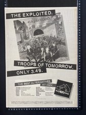 THE EXPOITED - TROOPS OF TOMORROW HMV - 1982 ADVERT POSTER L182