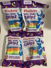 Plackers Kids Flossers - 75 Count - Pack of 4
