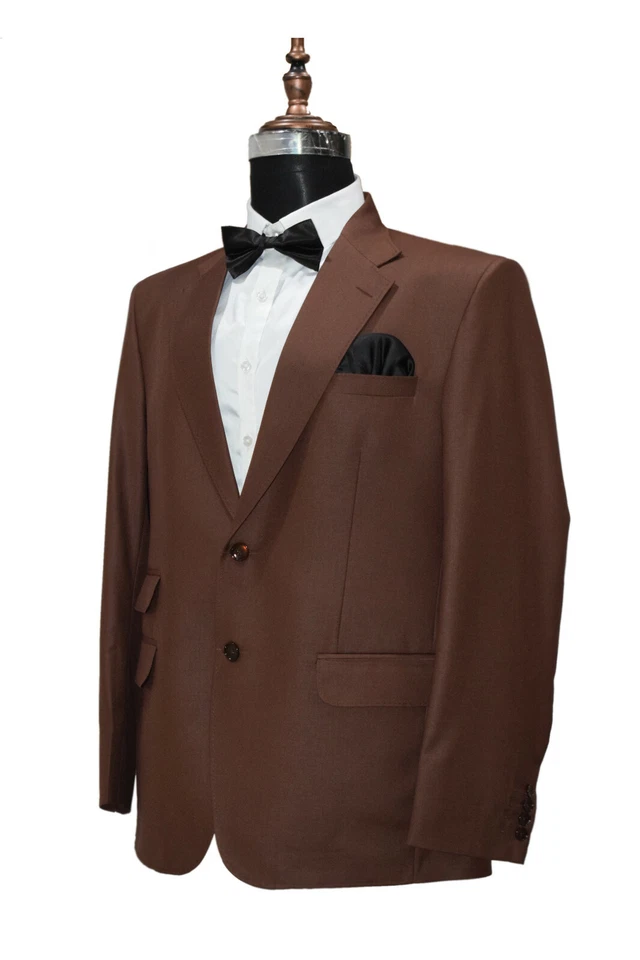 Traje Marrón De Diseñador Para Boda Casual De Cena (Chaqueta+Pantalones) - Imagen 3 de 4