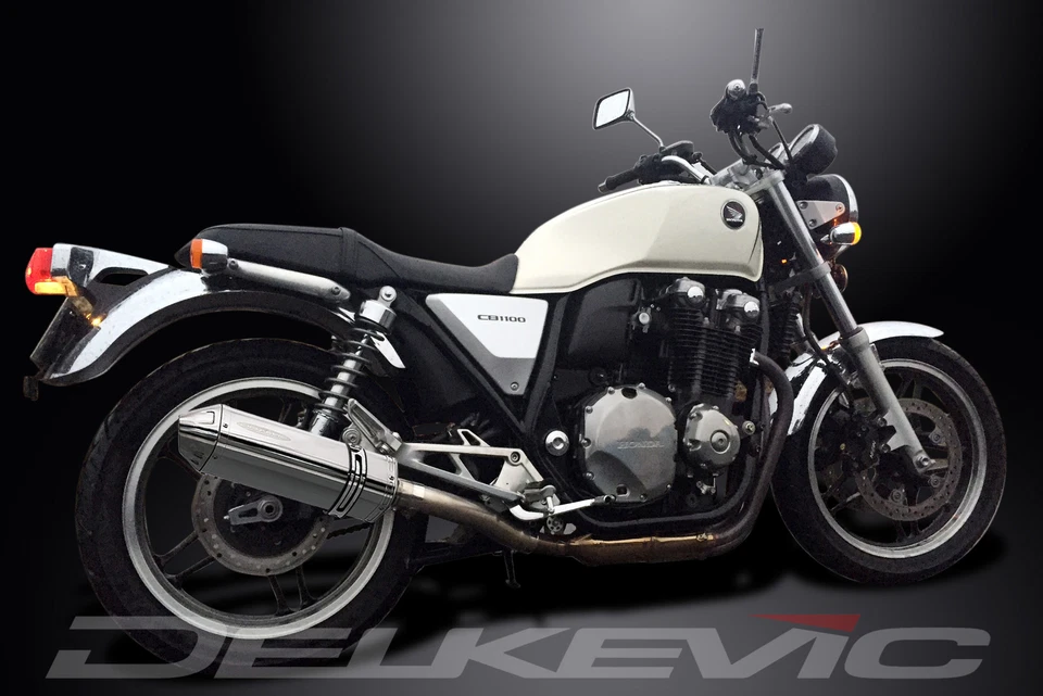 Silenciador de escape tri-oval aço inoxidável Honda CB1100A 2013-2014 Delkevic 13"  - Imagem 3 de 4