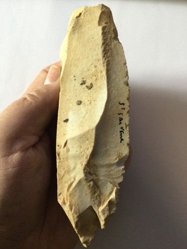 Pointe de sagaie, silex, Aurignacien, Dordogne, pas biface,hache polie, 14cm !!! - Imagen 4 de 8