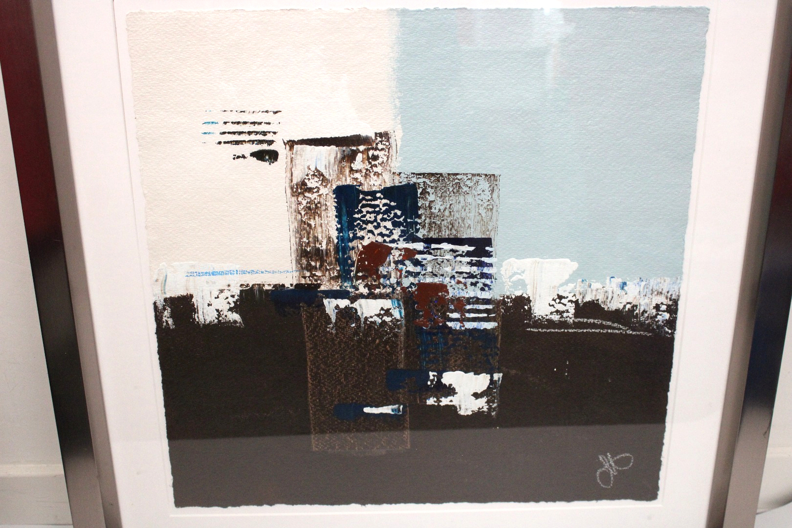 MARION Abstract SIGNED ORIGINAL Oil Painting (John Lewis) FRAMED K25