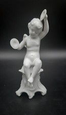 Putti suonatori porcellana bianca Angelo Ginori Capodimonte -  piattini cimbali