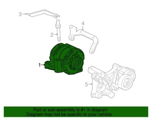 Alternador base Buick Park Avenue genuino GM 1990-2002 remanufacturado 19244742 Foto 2 de 2