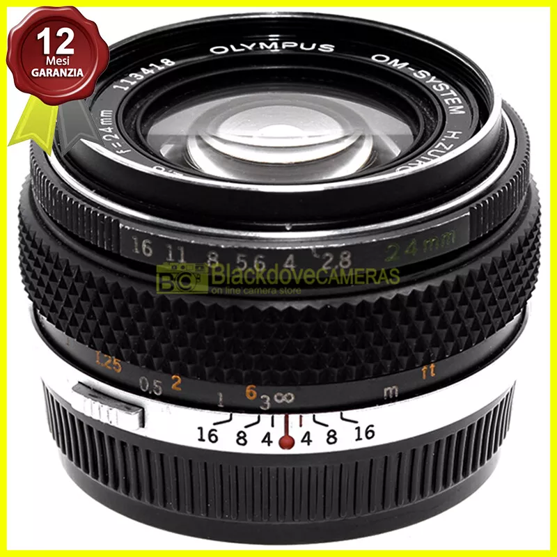 Olympus Om System H Zuiko Auto W 24mm. F2, 8 Objective for Cameras Reflex