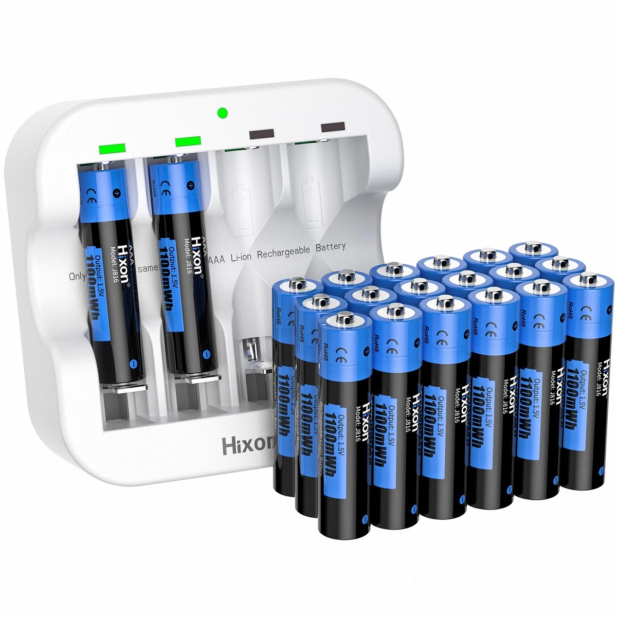 Hixon 1.5V AAA Rechargeable Batteries Lithium Ion Triple A Battery