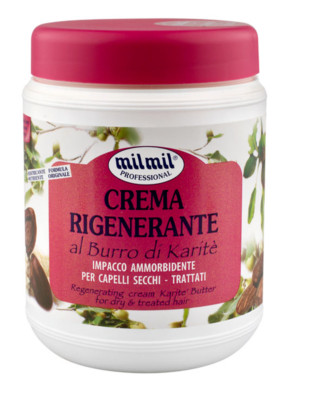 milmil Crema Rigenerante Burro di Karité 1000 ml Haarmaske