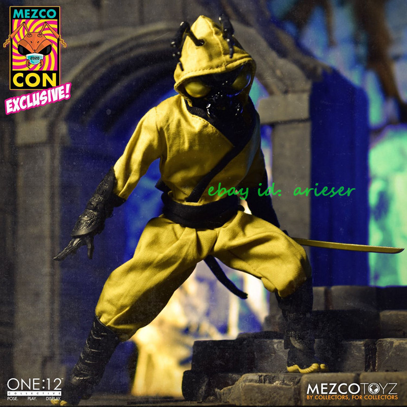 Mezco Toyz 1/12 Gomez Clan Of The Golden Dragon Edition Gold Ninja