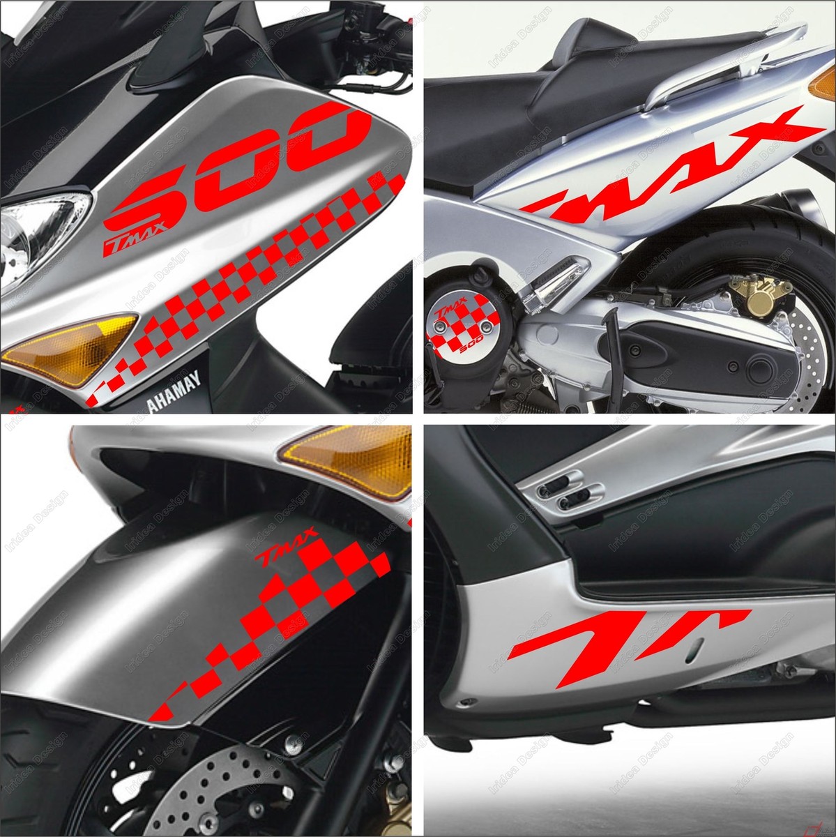 3D Harz-Aufkleber Für Yamaha TMAX 500 (2001-2007) - Individueller Heck-Schutz & Dekoration