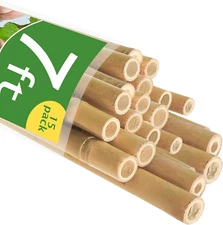 Garden Stakes 7FT, Natural Bamboo Stakes 7 Feet, 3/4" D Thicker Heavy Duty Plant