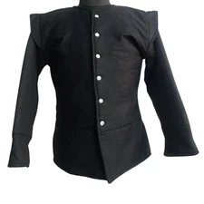 Men's Medieval Fantasy Padded Armor Jacket - Viking Battle Jacket for Cosplay,