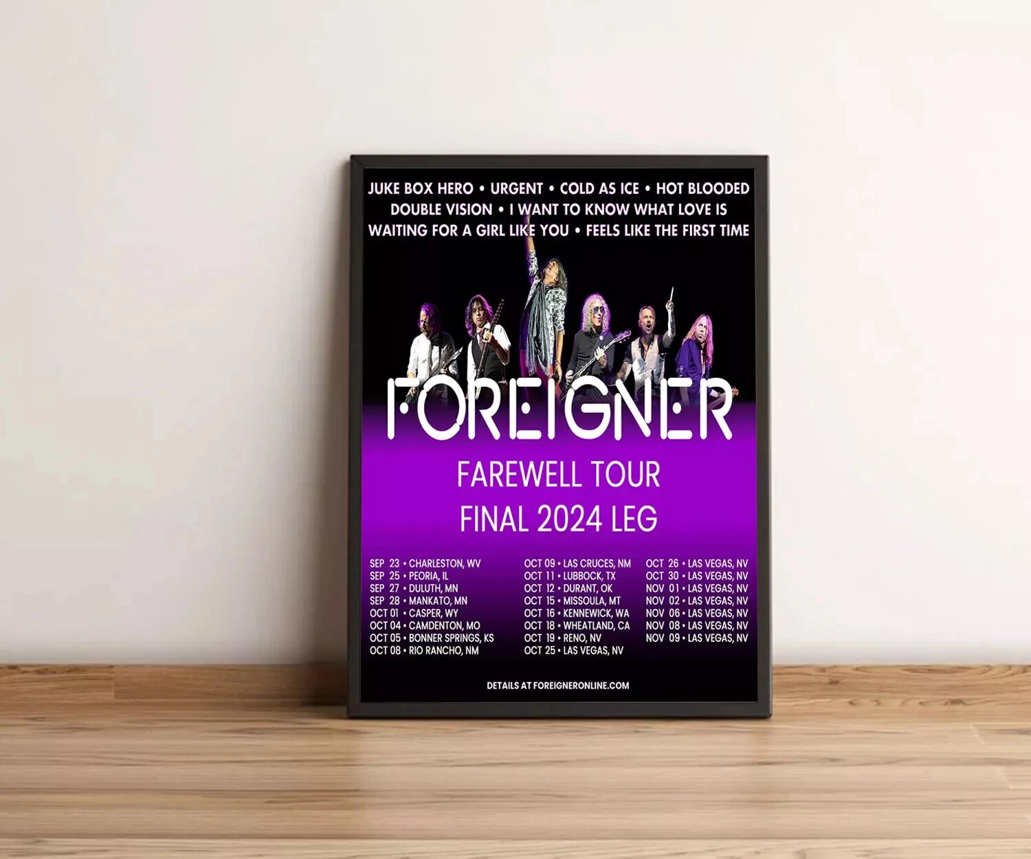 Foreigner Farewell Tour 2024 Poster