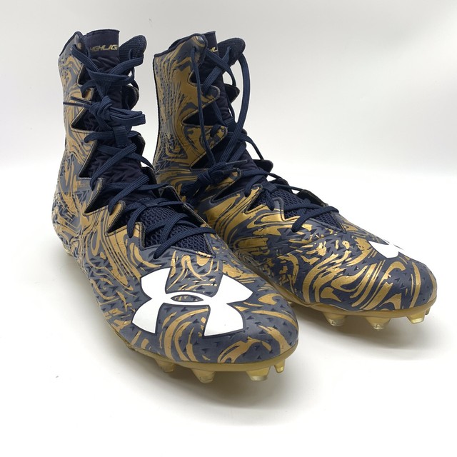Mens Under Armour Highlight LUX MC Football Cleats Size 16 Navy Blue/Gold eBay
